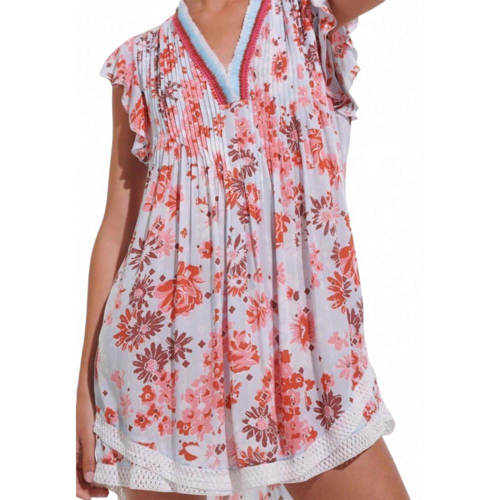 NEW POUPETTE ST BARTH girl's sasha mini dress in blue 90's